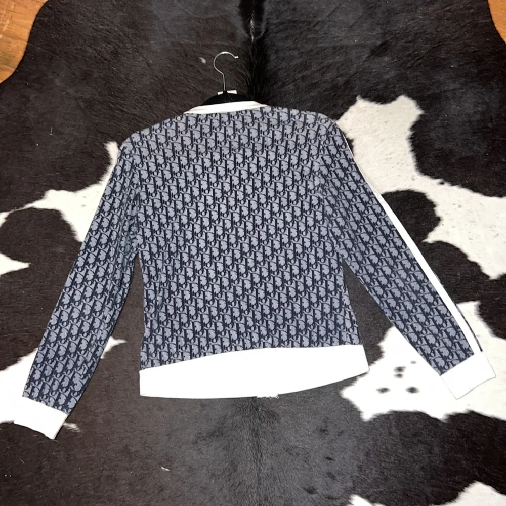 Vintage Y2K Diorissimo Trotter Monogram Zip Up Jacket Top in Navy Blue - Picture 14 of 14